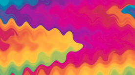 彩色渐变抽象拉丝流体波浪线条