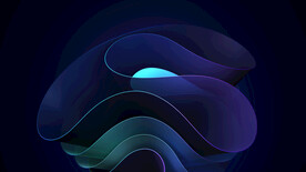 深蓝色抽象拉丝3D立体流体渐变