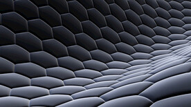 黑色3d规则六边形抽象科技纹理