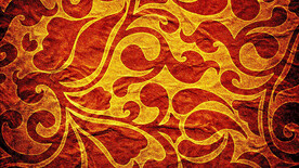 红底金色花纹布料布纹