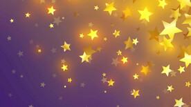 黄色发光星星雪花渐变背景