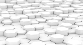 白色3d规则六边形抽象科技纹理