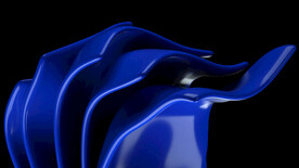 蓝色油漆水彩抽象背景