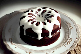 奶油巧克力蛋糕摄影