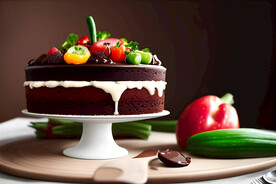 高清摄影巧克力蛋糕