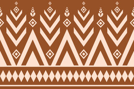 三角型 几何 印花 咖色