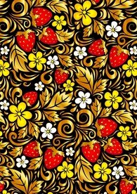 黄金树叶金灿灿草莓高清矢量