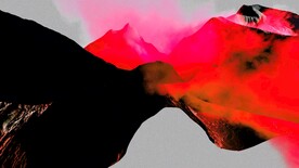 红色3d流体渐变科技线条背景