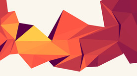 红色渐变3d几何抽象背景