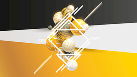 黄色渐变3d球形抽象纹理背景