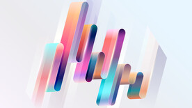 炫彩半透明3d玻璃质感流体渐变