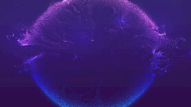 紫色科技抽象发光光点背景