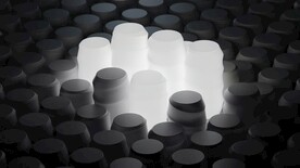 3d白色圆柱体抽象规则图形