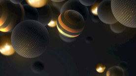 黑色渐变3d球形抽象纹理背景