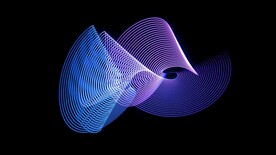 蓝色科技抽象发光线条背景