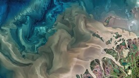 深绿色3d油漆水彩抽象背景