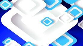 蓝色方块规则几何渐变抽象背景