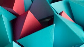 绿色渐变3d几何抽象背景