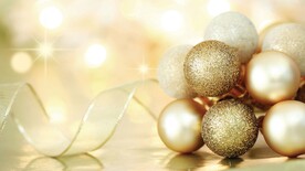 圣诞节金色装饰球节日背景