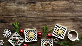 圣诞节装饰木板背景