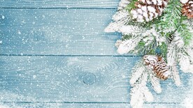 蓝色圣诞节装饰木板背景