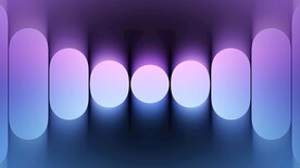 紫色渐变3d规则圆弧形抽象背景