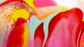 红色炫彩3d抽象油彩水粉背景