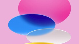 彩色半透明3d玻璃质感流体渐变