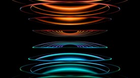 彩色发光光线抽象科技线条背景