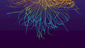 彩色发光光线抽象科技线条背景