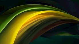 黄绿色抽象拉丝3D立体流体渐变