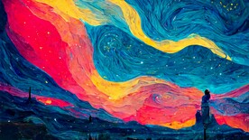 炫彩3d抽象油彩水粉背景