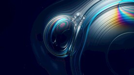 黑色半透明3d玻璃质感流体渐变