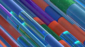 3d抽象透明玻璃管道背景