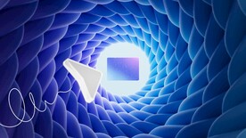 蓝色3d发光螺旋抽象几何渐变