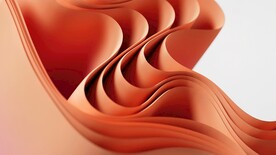 橘色抽象拉丝3D立体流体渐变