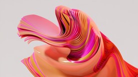 红色抽象拉丝3D立体流体渐变