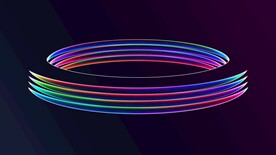 彩色发光光线抽象科技线条背景