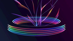 彩色发光光线抽象科技线条背景