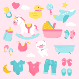 婴儿用品插画
