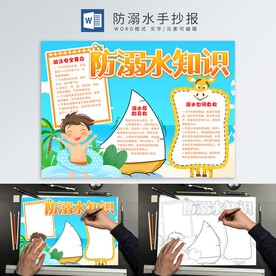 防溺水手抄报 