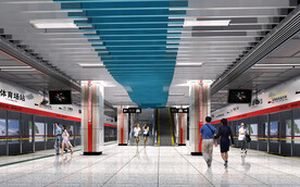 西安地铁二号线草场坡站台