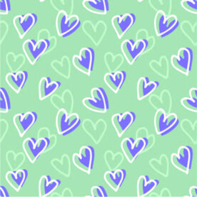 爱心心形四方连续循环图