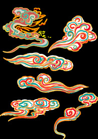 七彩祥云图案