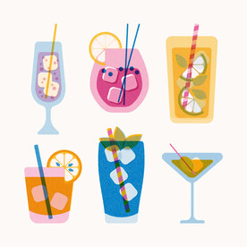 果汁饮料插画