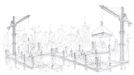 抽象科技 建筑工地