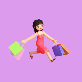 女人购物素材 