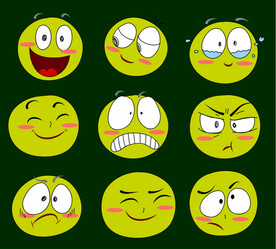 绿色笑脸表情