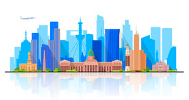 布宜诺斯艾利斯城市剪影