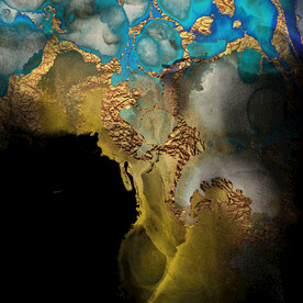 水彩高贵奢华流金纹理背景